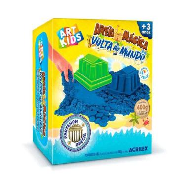 Imagem de Brinquedo Areia Mágica Volta Ao Mundo Partenon 400g Art Kids - Acrilex