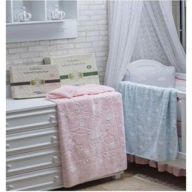 Imagem de Cobertor Infantil Baby Super Soft em Relevo Estampado Azul Jolitex Ant