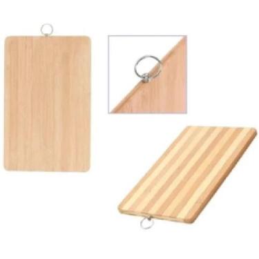 Imagem de 2 Tábua Corte em Bambú Kit Churrasco Carnes Cozinha 30x20cm - Inter