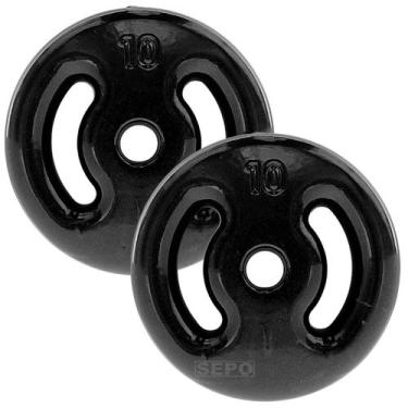 Imagem de Anilha Emborrachada Preta - (2x10Kg) - SEPO