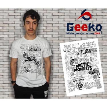 Imagem de Camiseta Arctic Monkeys Indie Alternativo Rock Geeko, Branca gola care