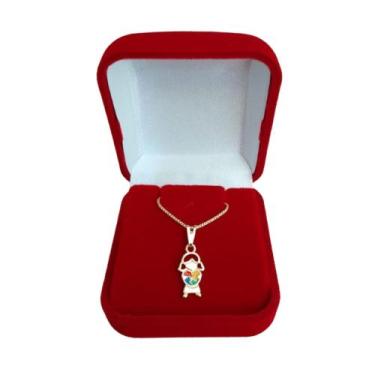 Imagem de Colar Com Pingente Filha Menina Autista Folheado A Ouro - Crislu Jóias
