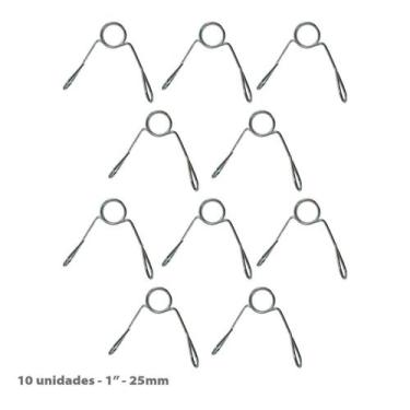 Imagem de Kit 10 Presilhas Barra Ferro Zincado 1 polegada Rei Do Fitness, 10 Uni