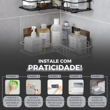 Imagem de Prateleira De Banheiro Suporte Shampoo De Canto TRIANGULAR - FERRAGENS