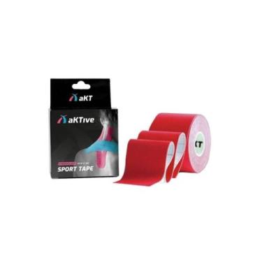Imagem de Bandagem AKTive Sport Tape Kinesiology - 5cm X 5m - Vermelho - Aktive 