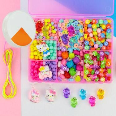 Imagem de Kit Missangas Infantil Para Pulseira Com 1300 Peças - Anita Recreativo