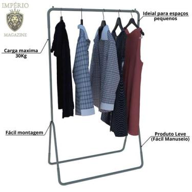 Imagem de Arara de chão super slim cabideiro - Imperio magazine, Preto