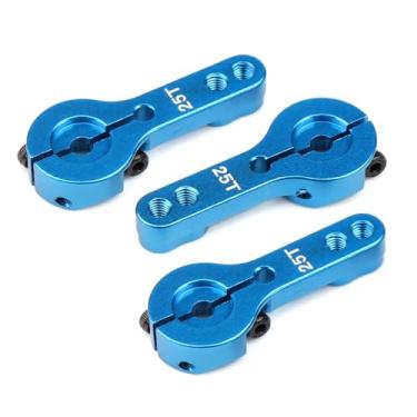 Imagem de AIMROCK 3PCS 25T Aluminum Servo Arm Horn M3 Threads Steering Arms for 1/8 1/10 RC Car Truck Buggy Airplane