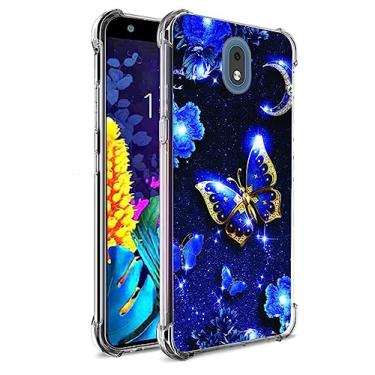 Imagem de Bereajoy Capa para LG K30 2019 / LG Escape Plus/LG Journey LTE L322DL, capa ultrafina de proteção para celular de plástico macio TPU antiqueda para LG K30 2019 (borboleta)