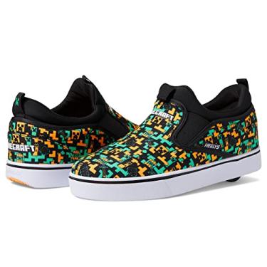 Imagem de HEELYS Tênis infantil unissex J3t-fx Minecraft com salto com rodas, Preto/Laranja/Azul, 22
