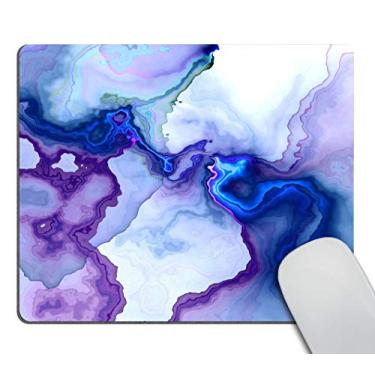 Imagem de Smooffly Tapete de rato de computador personalizado confortável de borracha antiderrapante - formas coloridas derretidas abstratas loucas, fundo psicodélico insano para jogos tapete de rato