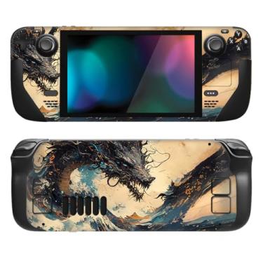 Imagem de PlayVital Conjunto completo de decalque de película protetora para LCD Steam Deck, adesivos personalizados capa de vinil para Steam Deck OLED - Tempest Dragon