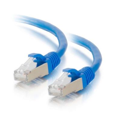 Imagem de C2G Cabo 00791 Cat6 - Cabo de rede Ethernet blindado Snagless, azul (1 pé, 0,30 metros)