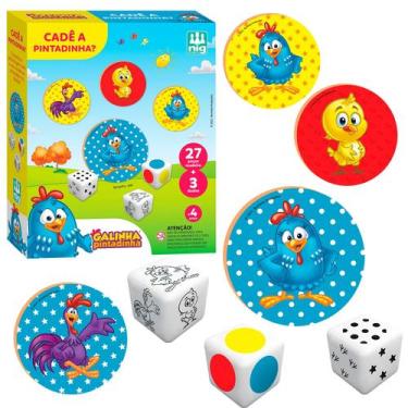 Imagem de Jogo Infantil Cadê A Galinha Pintadinha 27 Peças Em Madeira Educativo 