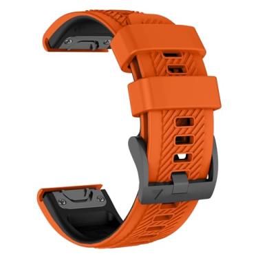 Imagem de MYSNBKN Pulseira de relógio de silicone macio de 22 mm compatível com Garmin Fenix 7 Pro/Fenix 6/Fenix 6 Pro/Fenix 5/Fenix 5 Plus/Forerunner 935/Forerunner 945/Approach S60 Smartwatch