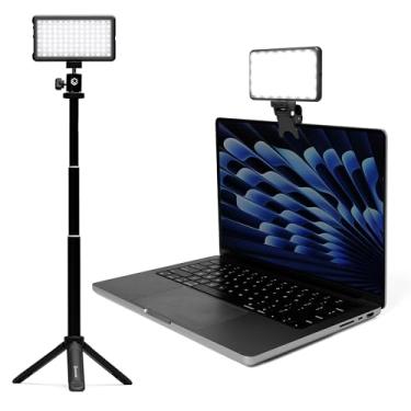 Imagem de Lume Cube Kit de iluminação de transmissão ao vivo, luz de webcam para computador e laptop, melhora a transmissão de chamadas de vídeo, transmissão e vlog, inclui tripé ajustável e montagem de clipe,