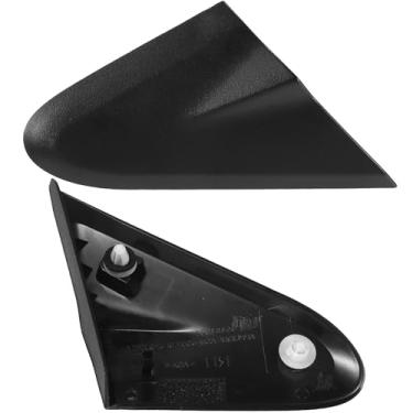 Imagem de TOP-VIGOR Compatível com Chevrolet Sonic 2012 2013 2014 2015 2016 2017 2018 2019 2020, 1 peça de capa de para-lama de canto de canto frontal direito – Painel de acabamento triangular retrovisor preto