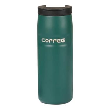 Imagem de Xícara de café isolada a vácuo de aço inoxidável 304 de 550 ml – boca larga, design à prova de vazamento para bebidas quentes e frias, ideal para casa, escritório e viagens (verde escuro)