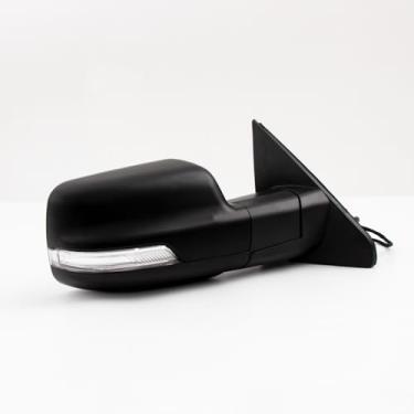 Imagem de Para Dodge Ram 1500 2019-2022 Conjunto de retrovisor de porta com tampa traseira pintada em preto aquecido manual dobrável com luz de seta luz de seta vidro de ponto cego 9P lado direito do passageiro