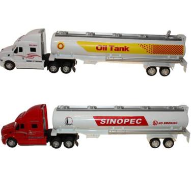 Imagem de Caminhão Truck Tanque De Ferro e Plastico Colecionáveis 34cm - JJT
