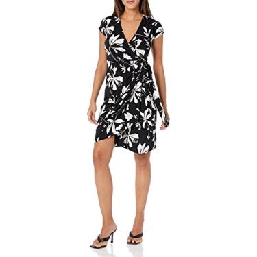 Imagem de Maggy London Camiseta feminina estampada fosca, Preto/branco macio, 36