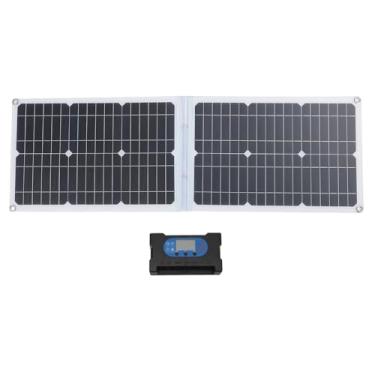 Imagem de Kit de Ventilador de Painel Solar de 40 W Com Controlador 2 Portas USB Ventilador Portátil Operado por Bateria Kit de Exaustor de Metal Duplo Movido a Energia Solar para Trailer