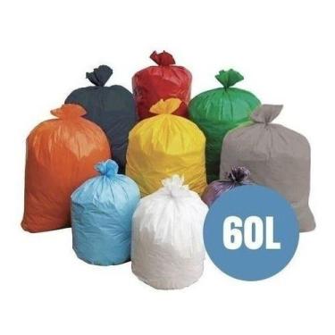 Imagem de Saco De Lixo 60 Litros Coloridos Pacote Com 50Un - HIGIPACK