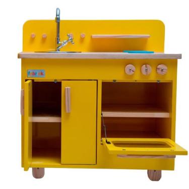 Imagem de Bancada com pia infantil - amarelo  - Fabrink