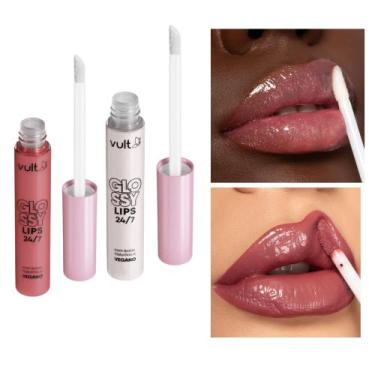 Imagem de Kit Gloss Lips Rosado e Incolor - Vult