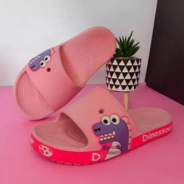 Imagem de Chinelo Infantil Slide Nuvem Dinossauro Sandália Criança Menino Menina