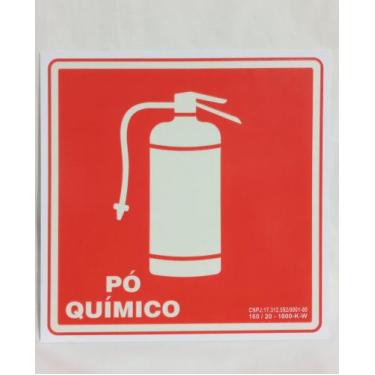 Imagem de Placa de sinalização Extintor Pqs Pó Químico - Sinalplast  
