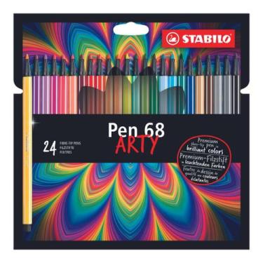 Imagem de Caneta Hidrográfica Premium Stabilo Pen 68 Arty Com 24 Cores, Stabilo-