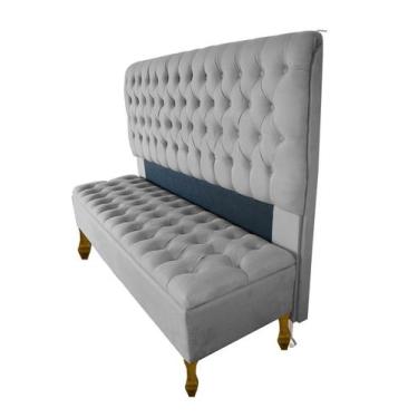 Imagem de Kit Cabeceira + Recamier Baú Iza Para Cama Box Casal Padrão 138 Cm - S