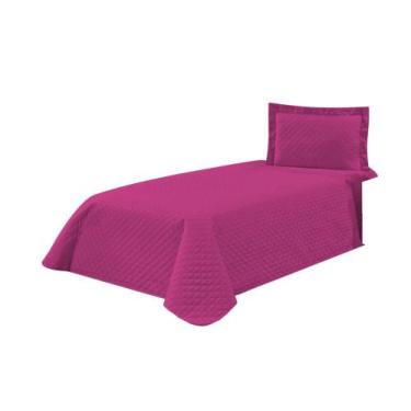 Imagem de Kit cobre-leito kaique solteiro 02 peças pink - VITHEOTEX ENXOVAIS