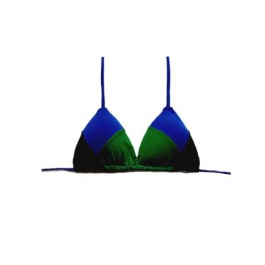 Imagem de Biquíni cortininha com bojo feminino tricolor - de uma maria para outr