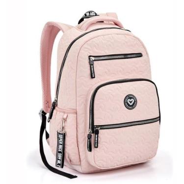 Imagem de Mochila De Costas Feminina 18" Rosa/azul - Seanite