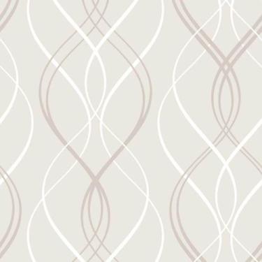 Imagem de Papel de Parede Temático Linhas Onduladas Dois Tons  2,5m - DEKAL DECO