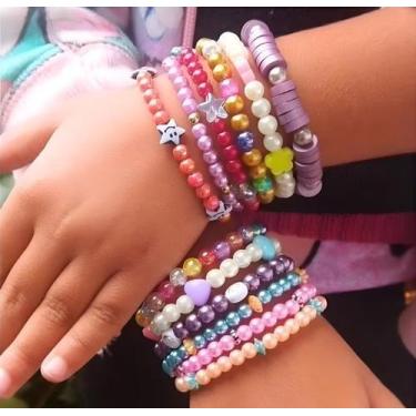 Imagem de Kit com 12 Pulseiras de miçangas SORTIDAS. - Acessórios baby, Sortido