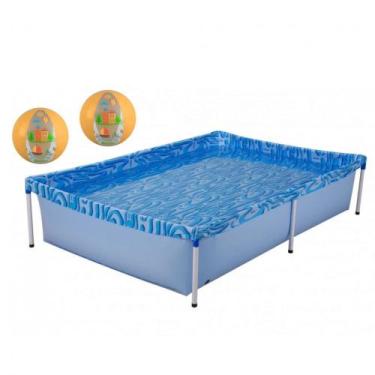 Imagem de Piscina De Armacao Infantil 1000L + 2 Bolas Inflaveis Laranja  Kit