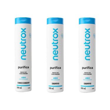 Imagem de Kit Neutrox Purifica 1 Cond 300Ml + 2 Shampoo 300Ml
