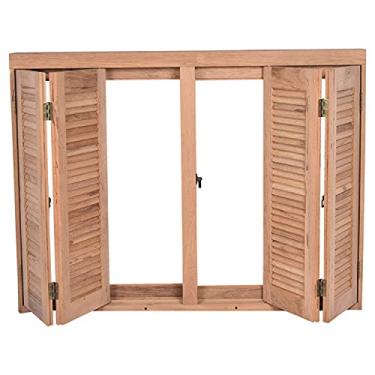 Imagem de Janela Pantográfica Lisa JE121 Esel 120cmx140cmx14cm Natural