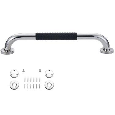 Imagem de Barra de Apoio 60cm Inox Suporte Antiderrapante Banheiro Box Idoso Criança Gestante Cadeirante Casa Corrimao Escada Acessibilidade Proteçao Segurança