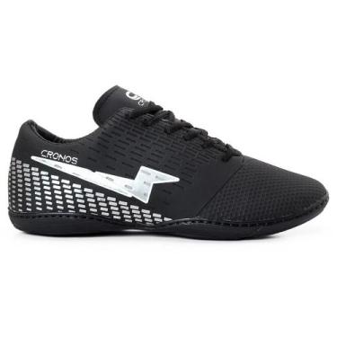 Imagem de Chuteira Cronos Futsal Quadra Masculina Feminina Original, Preto, Prat