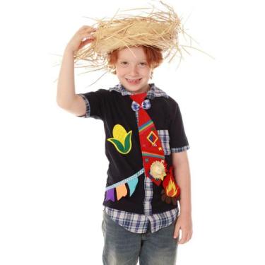 Imagem de Roupa de Festa Junina Infantil AZUL + GRAVATA VERMELHA - Quimera Kids,