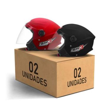 Imagem de Kit 2 Capacetes New Liberty 3 Abertos Pro Tork Moto Masculino Feminino