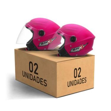 Imagem de Kit 2 Capacetes New Liberty 3 Abertos Pro Tork Moto Masculino Feminino