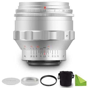 Imagem de TTArtisan 75mm F1.5 M42-Mount Swirly Bokeh Full Frame Grande Abertura Manual Foco Prime Lente Compatível com Câmeras M42 Mount-Prata