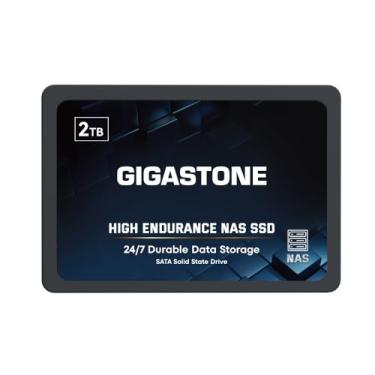 Imagem de Gigastone Unidade SSD NAS de 2 TB 24 horas por dia, 7 dias por semana, durável TLC de alta resistência, armazenamento de dados, armazenamento conectado à rede, discos rígidos internos SATA de 2,5