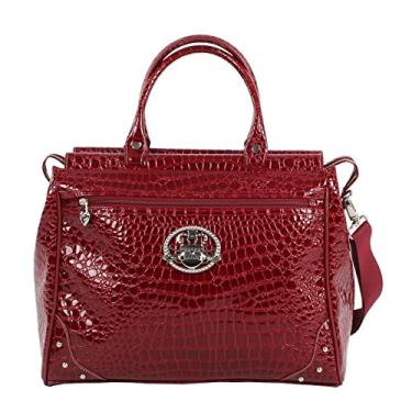 Imagem de Kathy Van Zeeland Bolsa de designer de 40,6 cm, bolsa de viagem leve para trabalho noturno para mulheres, Burgendy, 16in, Bolsa