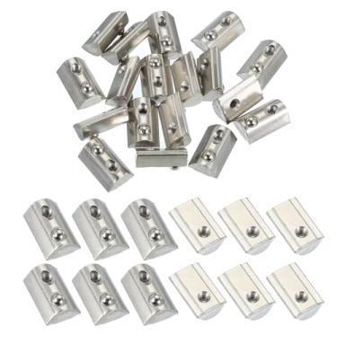 Imagem de PATIKIL 4040 Series M4 t Slot Nuts, 20 peças de porcas elásticas roll-in mola carregadas com esfera com ranhura de 8 mm para impressora 3D de trilho de perfil de extrusão de alumínio, prata